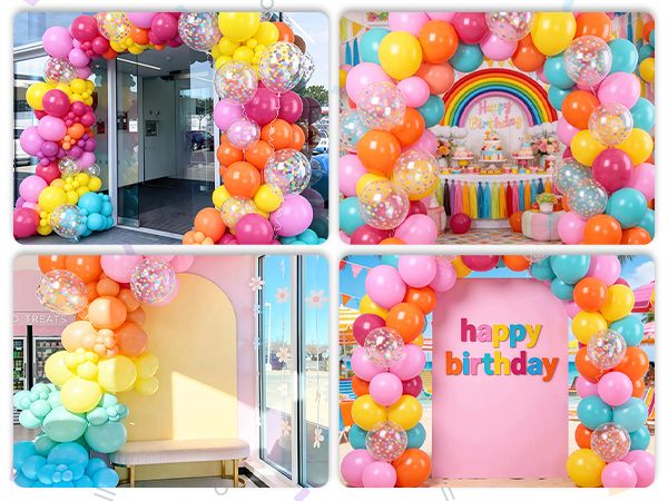 rainbow balloons