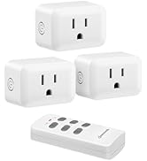 DEWENWILS Wireless Remote Control Outlet, Programmable and Expandable Electrical Outlet Switch, W...
