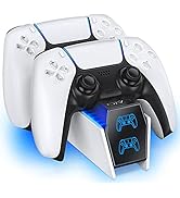 OIVO PS5 Controller Charger, 2H Fast Charger with 2 Cable Types, PS5 Charging Station for PlaySta...