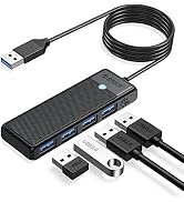 ORICO Hub USB 3.0, hub USB de 4 portas com cabo longo, divisor USB ultrafino para laptop, MacBook...