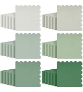 durony 150 Pack Scalloped Napkins 5 x 5 Inch Disposable Paper Napkins Gradient Color Napkins with...