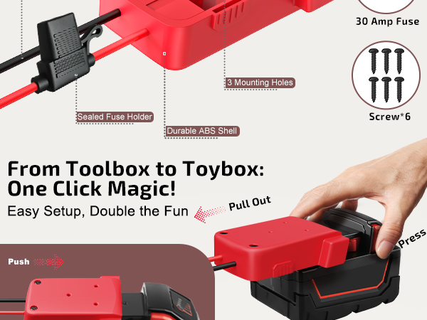 18V for Milwaukee M18 Battery Adapter for Power Wheels Power Tool Drill Battery Adapter