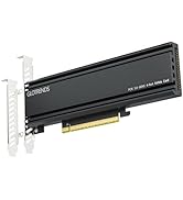 GLOTRENDS PA54L Quad M.2 NVMe to PCIe 5.0 X16 Adapter Without PCIe Bifurcation, Setup Soft M.2 NV...