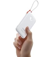 VIYISI Slim Portable Charger 10000mAh, Travel Power Bank with Built-in USB-C Cable & LED Display,...