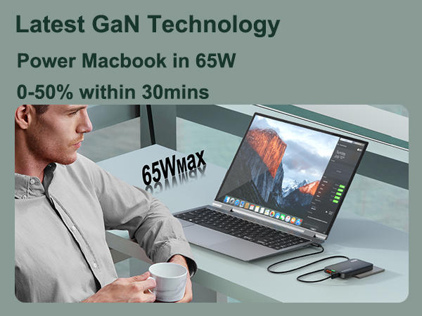 Power in PD 65W fast charging