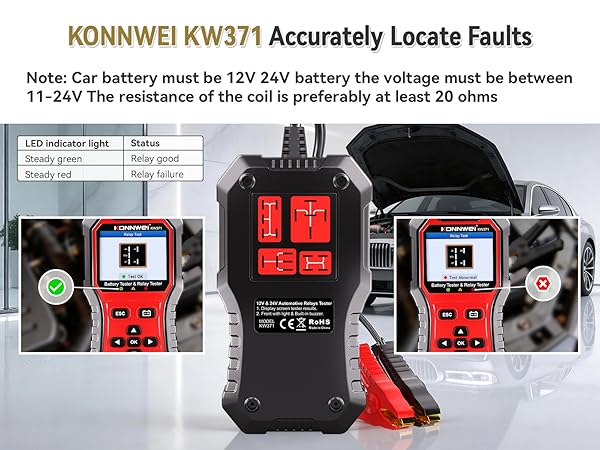 Battery Tester & Relay Tester 2 IN 1