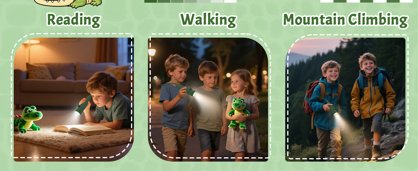 CoolGift Mart Silicone Crocodile Kids Toddler Flashlight