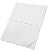 SHINEOFI 10 Sheets Binder Currency Sleeves for Collectors 2-Pocket Clear Plastic Currency Pages f...