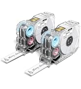 Phomemo A30 P15 Label Maker Magnetic Tapes, Black on White Strong Adhesion Standard Long Tape, 15...