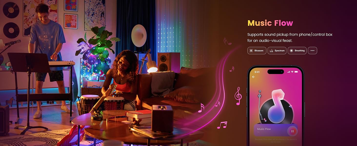 Smart RGBIC Light Strip for bedroom/ Livingroom/ Gaming Room/ Christmas