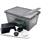 Apatal Reptile Feeding Box Kit 6 Pcs Snake Breeding Boxes Plastic Gecko Transport Container Porta...