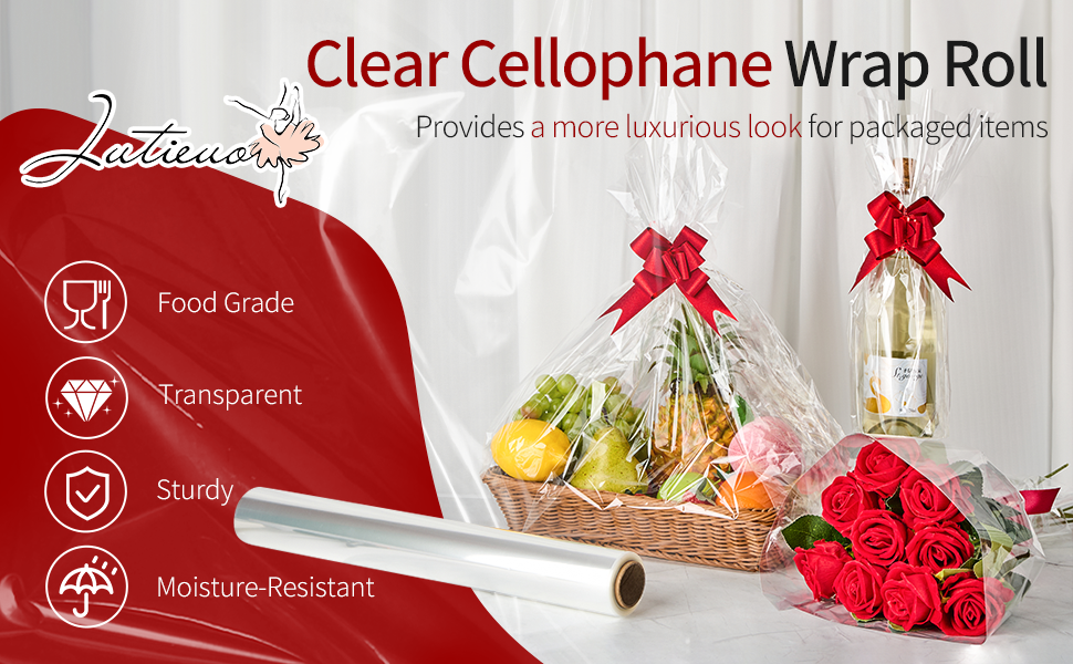 Clear Cellophane Wrap Roll