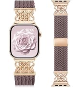 Braided Stretchy Band Compatible with Apple Watch Bands for Women 38mm 40mm 41mm 42mm 44mm 45mm 4...