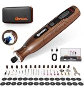 HARDELL Mini Cordless Rotary Tool, 5-Speed 5000-18000RPM 2000mAh LED Light | 70Pcs Accessories Ki...