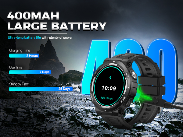 Military Smart Watch for Men Flashlight Tactical Smartwatch Fitness Watch 3ATM Waterproof