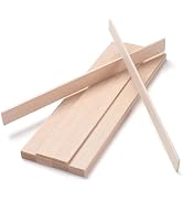 Balsa Wood Sticks, Balsa Wood Strips 1/8" × 1" × 12", 20 PCS Square Wooden Dowels for Crafts, Woo...