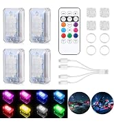 2026 Upgraded 11LEDs Wireless LED Strobe Lights, Ultra Bright 8 Colors Aircraft Strobe Lights wit...