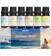 Summer Essential Oils Set for Diffuser, ASAKUKI Tropical Home Fragrance Oils for Women, Beach-Ins...