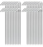 OK5STAR 9 Inch Tent Stakes, Tent Stakes Metal, Heavy Duty Tarp Camping Stakes, Metal Stakes for I...