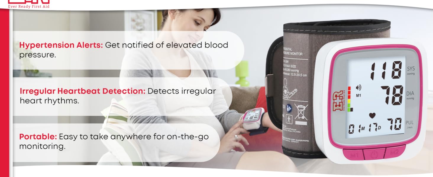 Blood Pressure Wrist Cuff Watch