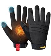 KAYGO Insulated Mechanic Work Gloves,KG127W Winter Thermal Safety Work Gloves for Men and Women, ...