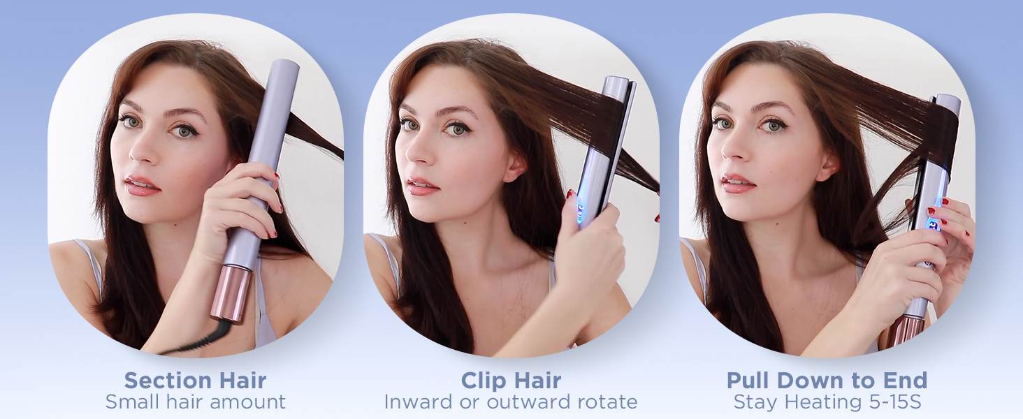 section hair clip hair pull down to end