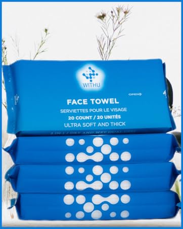 Face Towels, Soft, Thick, Durable Towelettes, Makeup Remover, Facial Cleansing Wipes, Dry Washcloths
