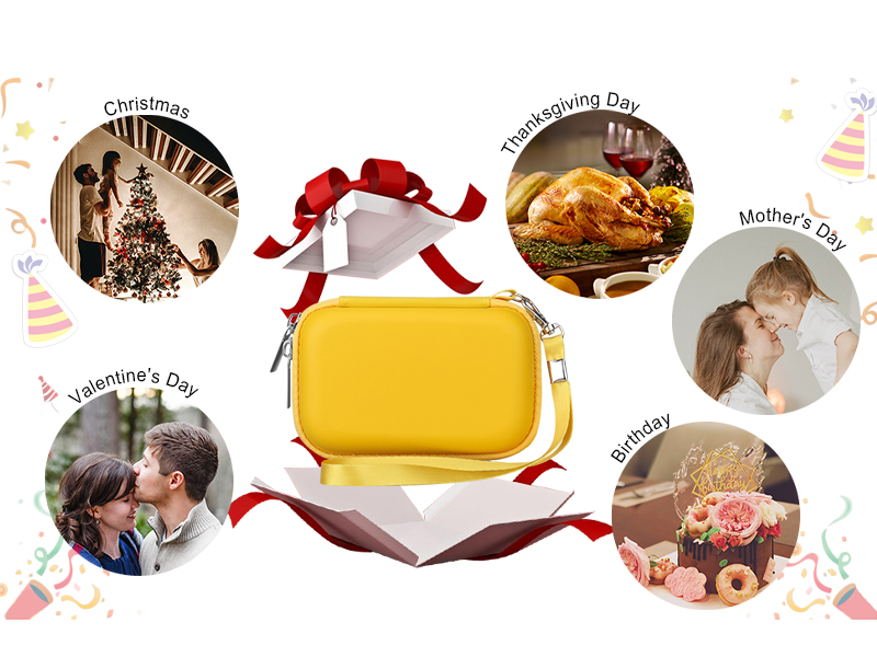 CHUZHAO 12MP 1080P TLR Style Mini Vintage Camera travel case