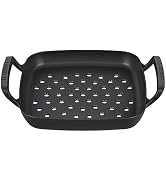 Le Creuset Alpine Outdoor Collection Enameled Cast Iron Square Grill Basket, 12"