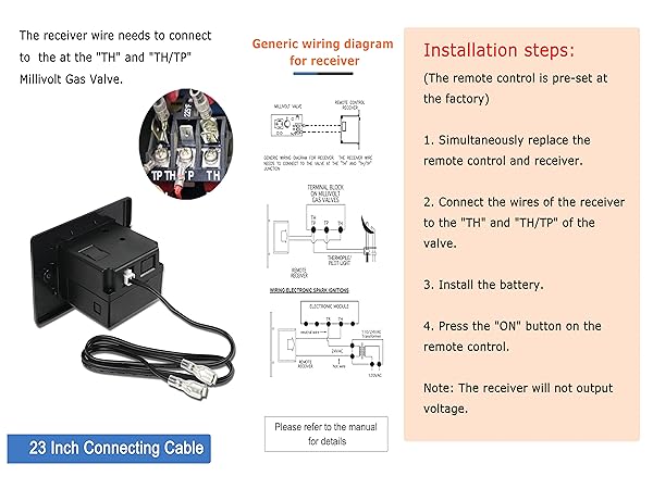Installation Steps for the CASMER Fireplace Remote Control Kit