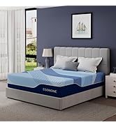 EGOHOME 14 Inch Queen Hybrid Mattress in a Box, Copper Gel Memory Foam for Cool Sleep, Fiberglass...