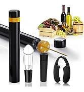 Mini Wine Opener Set | Travel Portable Pocket Air Pressure Pump Wine Bottle Opener with Aerator, ...