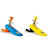 Surfer Dudes Classics Wave Powered Mini-Surfer and Surfboard Toy - Hanalei Harry & Trestles Tim