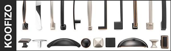 koofizo cabinet pull handle knob hardware logo banner