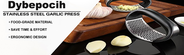 Garlic Press Rocker - Stainless Steel Garlic Mincer Garlic Crusher
