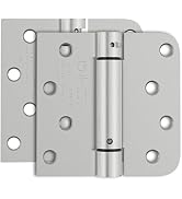 Bubxo 2 Pack Self Closing Door Hinges, 4 Inch Spring Loaded Door Hinges with Square & 5/8'' Radiu...