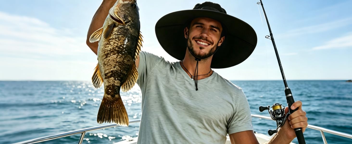 wide brim fishing hat