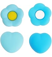 GORGECRAFT 1 Box 4Pcs Heart Joycon Thumb Grips Flower Joystick Covers Silicone Switch Thumb Grip ...