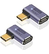 Poyiccot USB C Right Angle Adapter PD 240W, Right Angle USB C Adapter 40Gbps, 90 Degree USB C Ada...