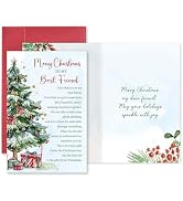 Best Friend Christmas Card for Him Her, Heartfelt Holiday Card for Bestie, Merry Christmas to My ...