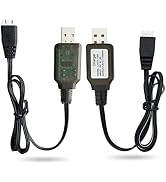 Charger Cable Replacement for SCX24 RC Car, Splatter Ball Gun, Gel Blaster, Drone - 7.4V 2S Lipo ...