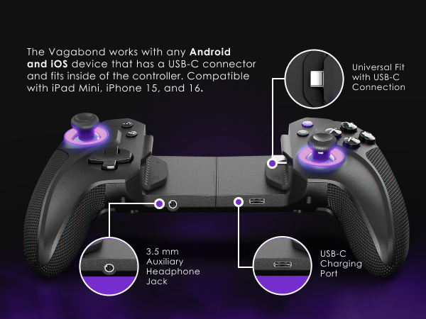 Mobile Gaming iPhone Android Controller iPad Mini Vagabond Game