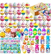 DMIGHT 36 PCS Prefilled Easter Party Favors Including Keychains, Stampers, Easter Party Decorations