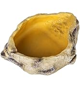 REPTIZOO Reptile Water Bowl Terrarium Water Dish Food Feeding Bowl for Reptile Amphibian Pets Med...