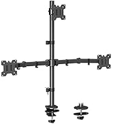 MOUNT PRO Triple Monitor Mount, Monitor Desk Mount for 3 Screens up to 32 inch, 17.6 lbs Each, Fu...