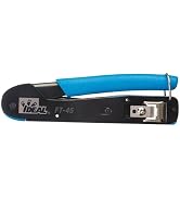 IDEAL Electrical 30-495 FT-45 Feed-Thru Modular Plug Crimp Tool for CAT5e, CAT6, CAT6A RJ-45 Conn...