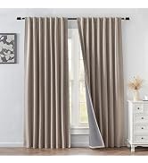 IGEMAEVE Blackout Curtains 84 Inch Length 2 Panels Set,100% Black Out Curtains for Bedroom Living...