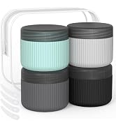 ME.FAN Travel Containers for Toiletries, TSA Approved 2 oz Silicone Cream Jars, Leak-proof Travel...