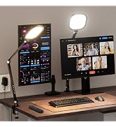 2 Packs Video Conference Light for Computer, 15W LitONES Desk Light for Zoom Calls Meeting with C...
