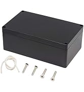 Zulkit Waterproof Plastic Project Box ABS IP65 Electrical Junction Box Enclosure Black 7.87 x 4.7...